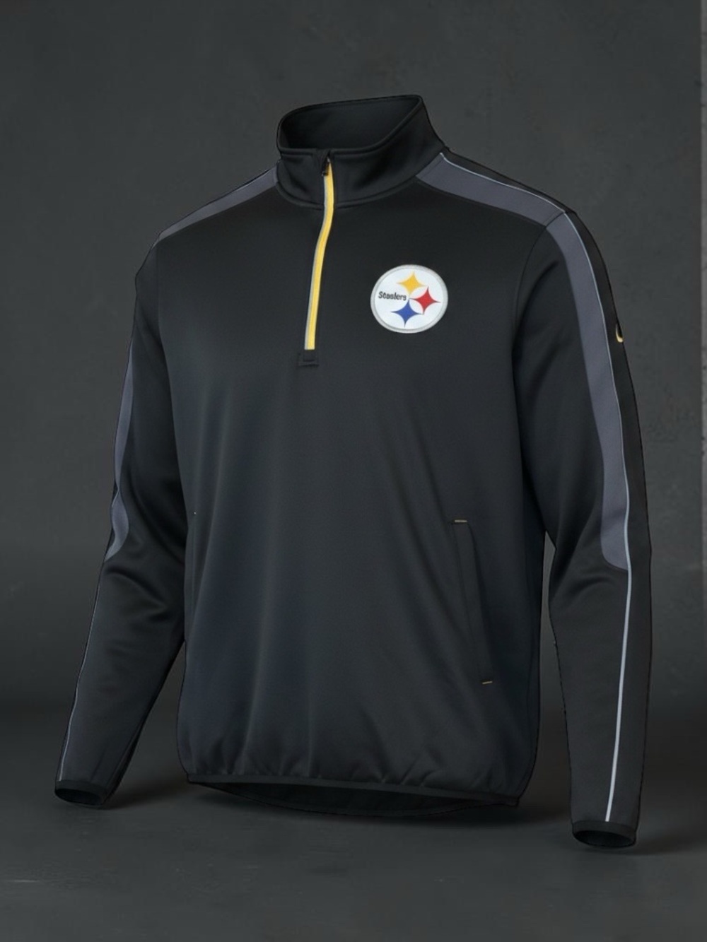NFL Black & Yellow Steelers Quarter-Zip Performance Jacket
